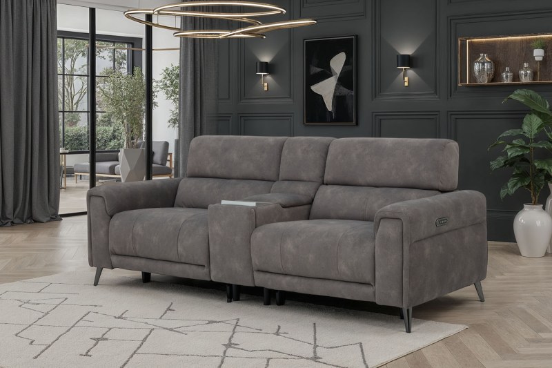 Lumea Tech 3 Seater Recliner Sofa with Power Headrest, Heat Function & Tech Console Lumea Tech 3 Seater Recliner Sofa with Power Headrest, Heat Function & Tech Console