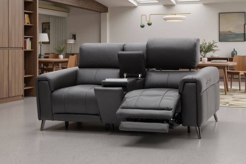 Lumea Tech 2 Seater Recliner Sofa with Power Headrest, Heat Function & Tech Console Lumea Tech 2 Seater Recliner Sofa with Power Headrest, Heat Function & Tech Console