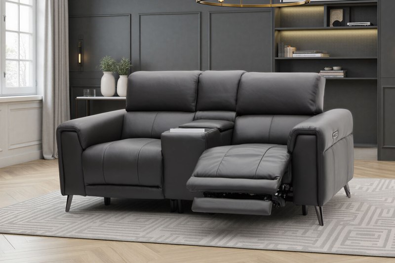 Lumea Tech 2 Seater Recliner Sofa with Power Headrest, Heat Function & Tech Console Lumea Tech 2 Seater Recliner Sofa with Power Headrest, Heat Function & Tech Console