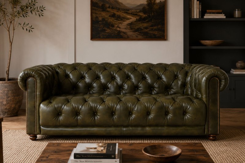 Buckland Chesterfield 2.5 Seater Sofa with Buttoned Back and Seat Cushions Buckland Chesterfield 2.5 Seater Sofa with Buttoned Back and Seat Cushions