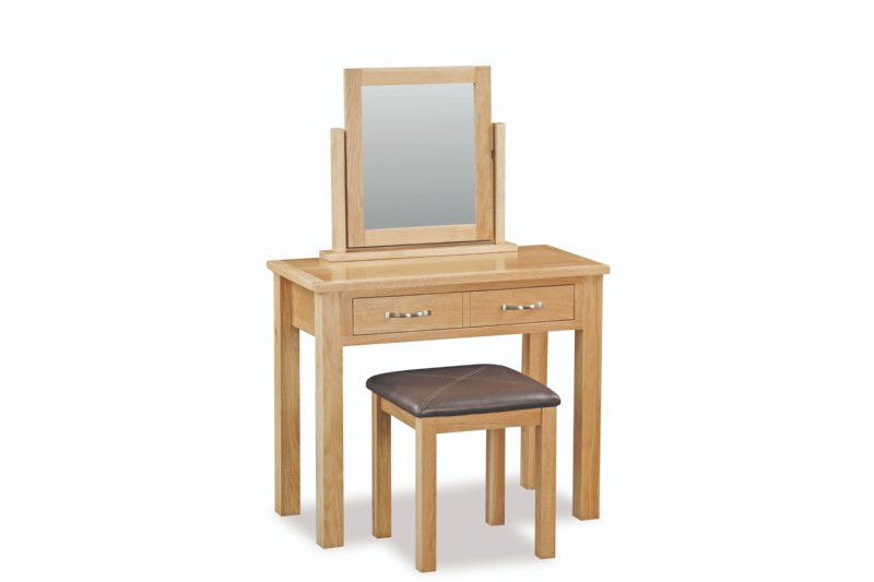 New Trinity Natural Oak Dressing Table Set New Trinity Natural Oak Dressing Table Set
