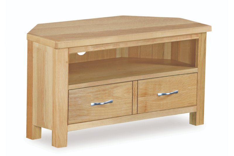New Trinity Natural Oak Corner TV Unit New Trinity Natural Oak Corner TV Unit