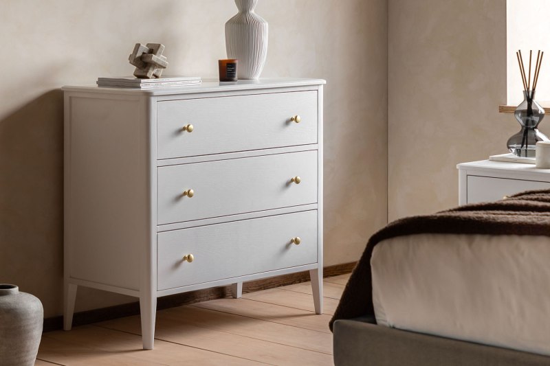 Gallery Direct Acton White 3 Drawer Chest of Drawers Gallery Direct Acton White 3 Drawer Chest of Drawers