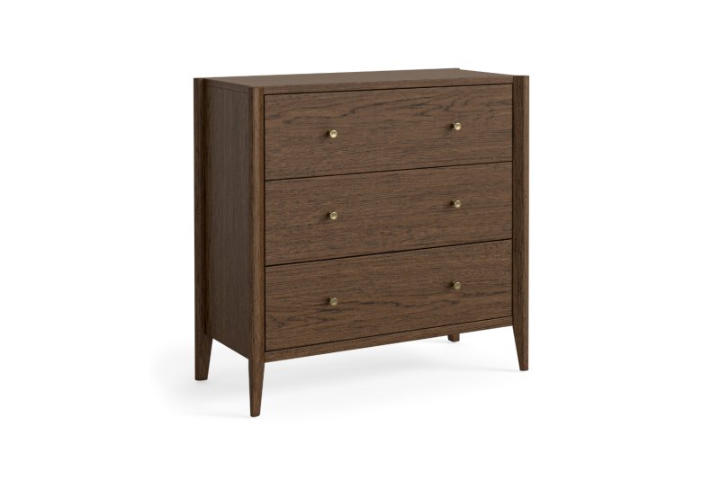 Paris Brown 3 Drawer Chest of Drawers Paris Brown 3 Drawer Chest of Drawers