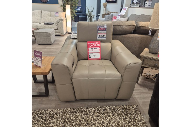 Ex-Display Truro - Monaco Leather Power Recliner + Headrest Ex-Display Truro - Monaco Leather Power Recliner + Headrest
