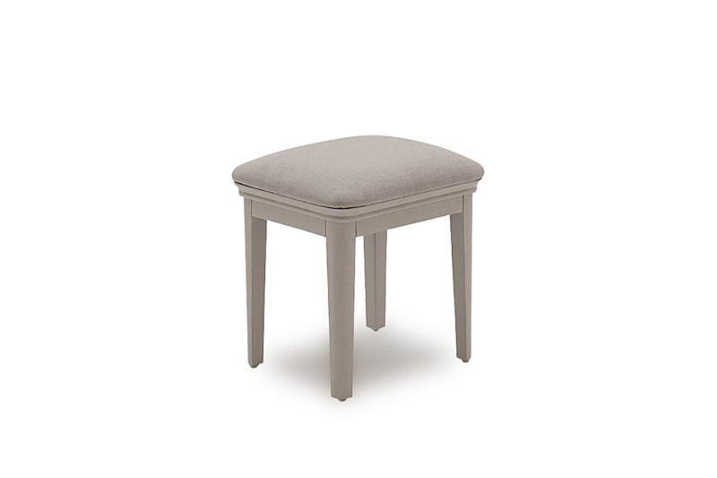 Mabel Wooden Dressing Table Stool in Painted Taupe Finish Mabel Wooden Dressing Table Stool in Painted Taupe Finish