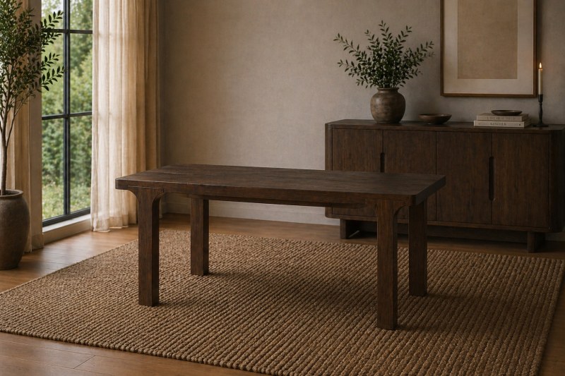 California Dark Oak Dining Table California Dark Oak Dining Table