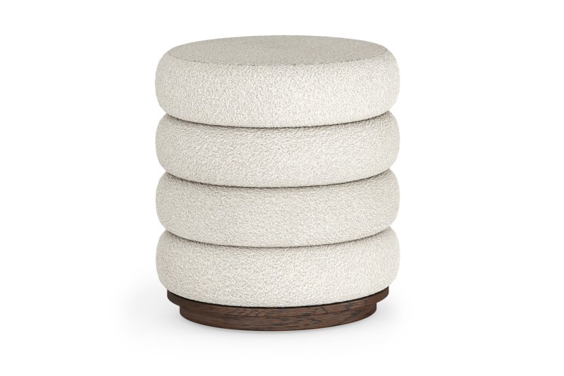 California Dark Oak Upholstered Footstool California Dark Oak Upholstered Footstool