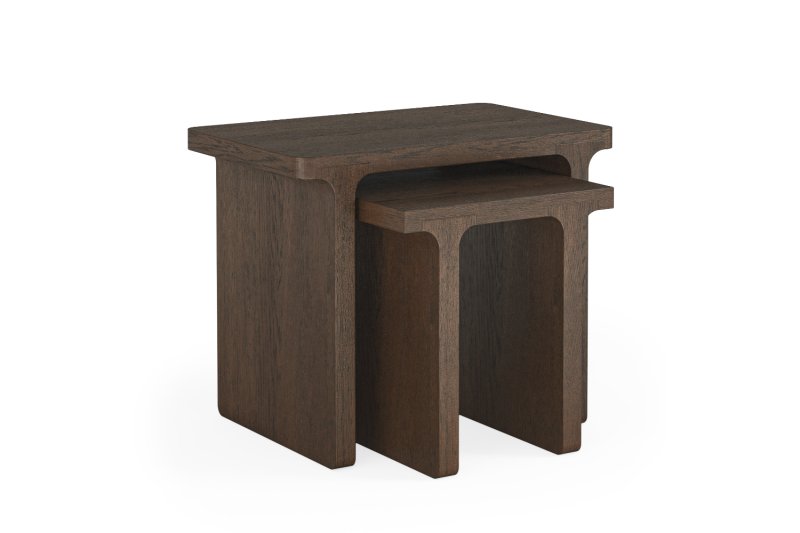 California Dark Oak Rectangular Nest of Tables California Dark Oak Rectangular Nest of Tables