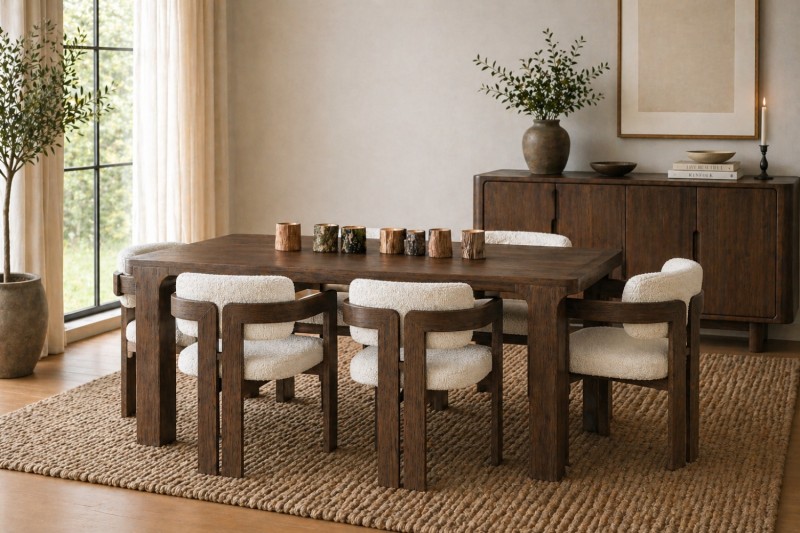 California Dark Oak Large Extending Dining Table California Dark Oak Large Extending Dining Table