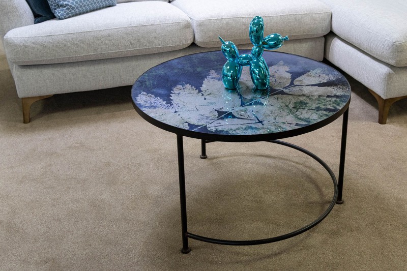 Ex-Display Liskeard - Leaf Glass Top Coffee Table Ex-Display Liskeard - Leaf Glass Top Coffee Table