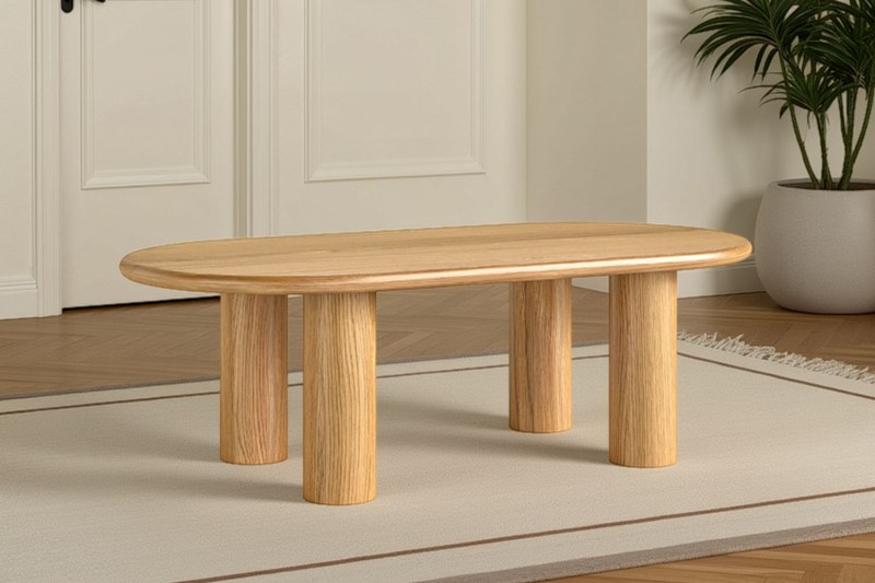 Como Oak Oval Coffee Table Como Oak Oval Coffee Table