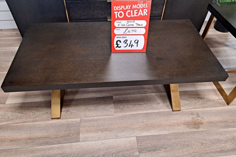 Ex-Display Plymouth - Coach House Soho X Leg Coffee Table Ex-Display Plymouth - Coach House Soho X Leg Coffee Table