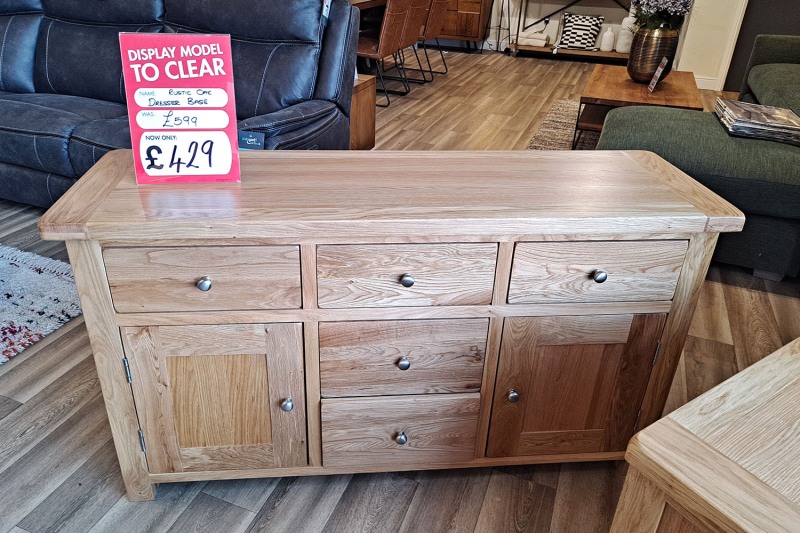 Ex-Display Plymouth - Rustic Oak Dresser Base Ex-Display Plymouth - Rustic Oak Dresser Base