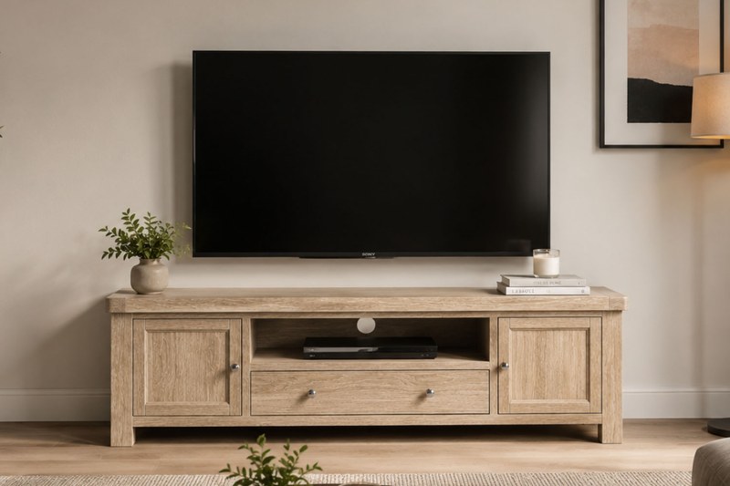 Normandy White Wash 190cm TV Unit Normandy White Wash 190cm TV Unit