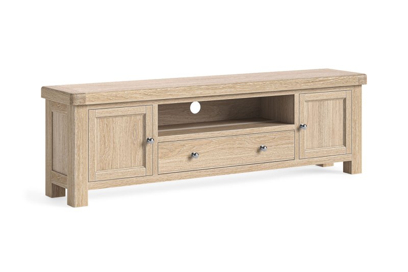 Normandy White Wash 190cm TV Unit Normandy White Wash 190cm TV Unit
