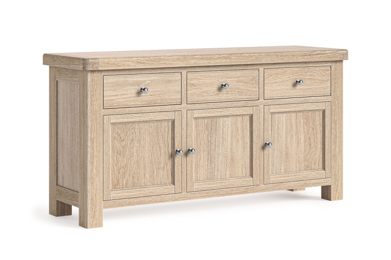 Normandy White Wash Large Sideboard Normandy White Wash Large Sideboard
