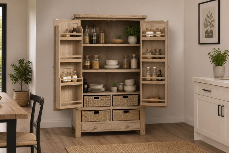 Normandy White Wash Kitchen Larder Unit Normandy White Wash Kitchen Larder Unit