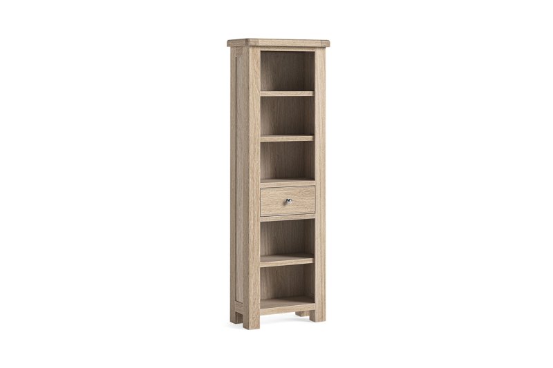 Normandy White Wash Slim Bookcase Normandy White Wash Slim Bookcase