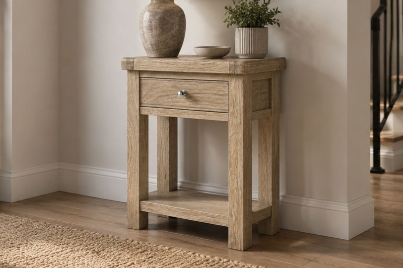 Normandy White Wash Telephone Table Normandy White Wash Telephone Table