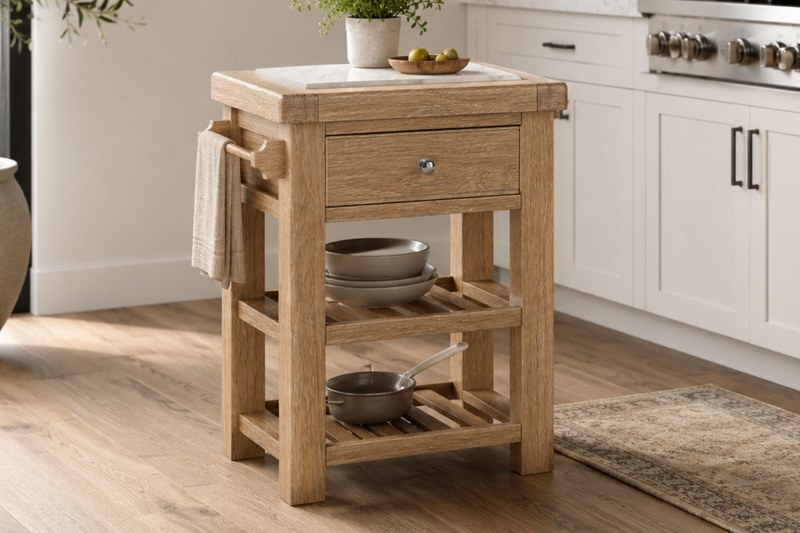 Normandy White Wash Small Kitchen Island Normandy White Wash Small Kitchen Island