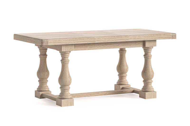 Normandy White Wash Small Ext 140-185cm Trestle Dining Table Normandy White Wash Small Ext 140-185cm Trestle Dining Table