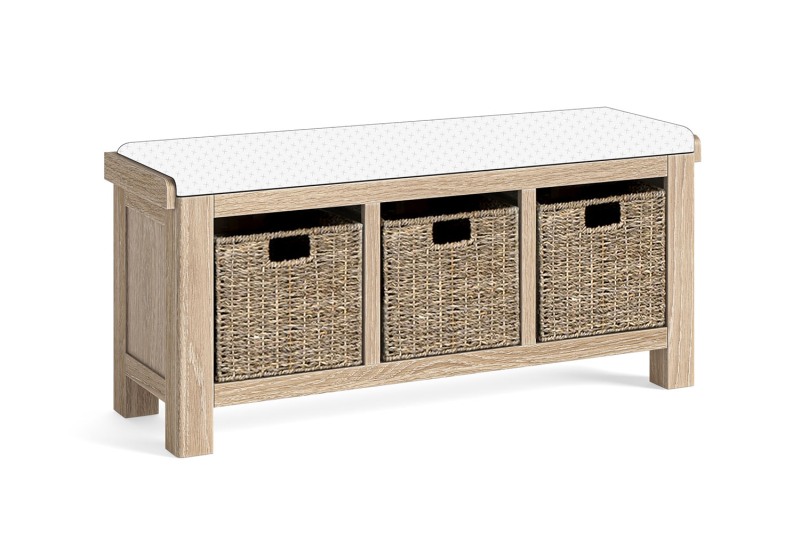 Normandy White Wash Storage Hallway Bench Normandy White Wash Storage Hallway Bench