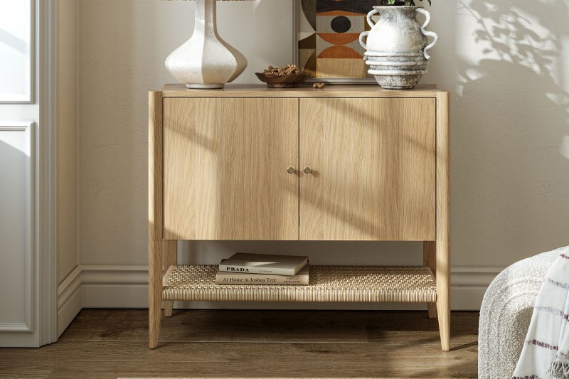 Sicily Oak 95cm Weave Small Sideboard Sicily Oak 95cm Weave Small Sideboard