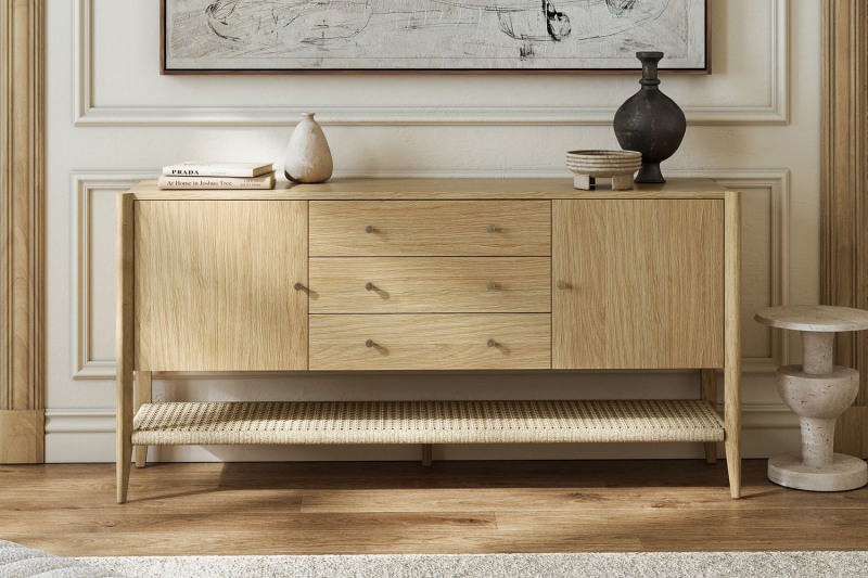 Sicily Oak 165cm Weave Large Sideboard Sicily Oak 165cm Weave Large Sideboard