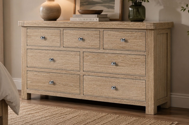 Normandy White Wash 3 Over 4 Chest of Drawer Normandy White Wash 3 Over 4 Chest of Drawer