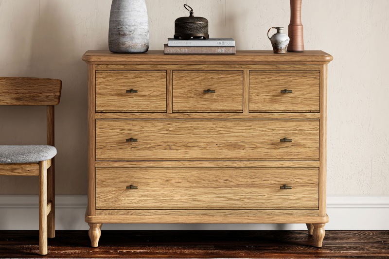 Verona Oak 3 Over 2 Chest of Drawers Verona Oak 3 Over 2 Chest of Drawers