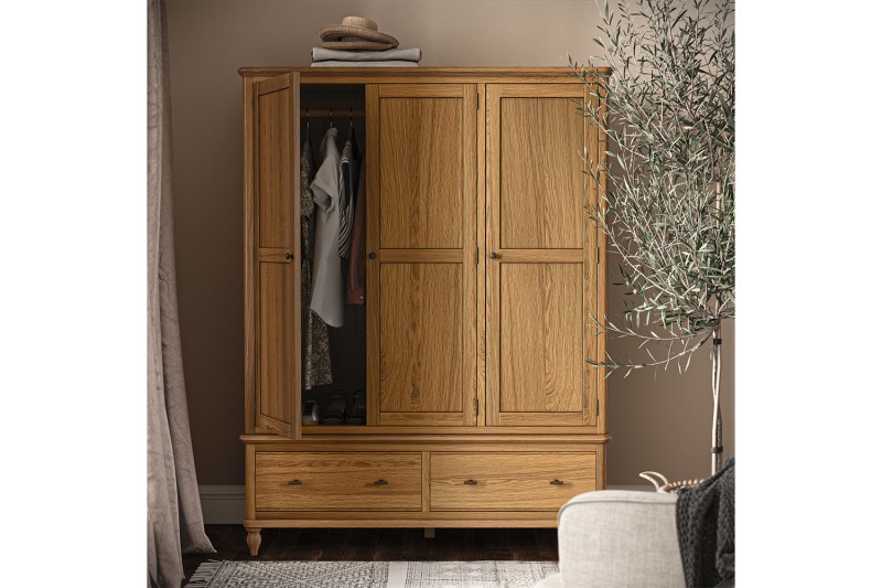 Verona Oak Triple Wardrobe Verona Oak Triple Wardrobe