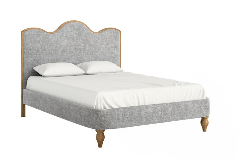 Verona Oak Grey Upholstered Bed Frame Verona Oak Grey Upholstered Bed Frame