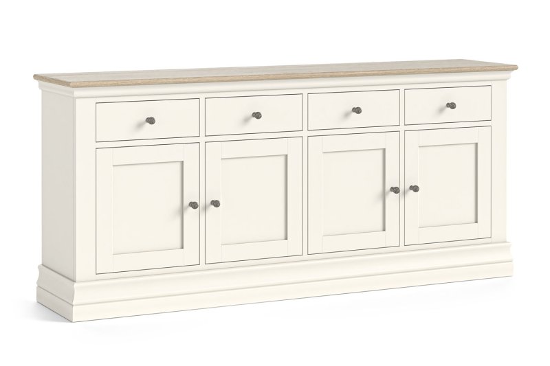Provence Painted Off-White Oak 167cm Extra Large Sideboard Provence Painted Off-White Oak 167cm Extra Large Sideboard