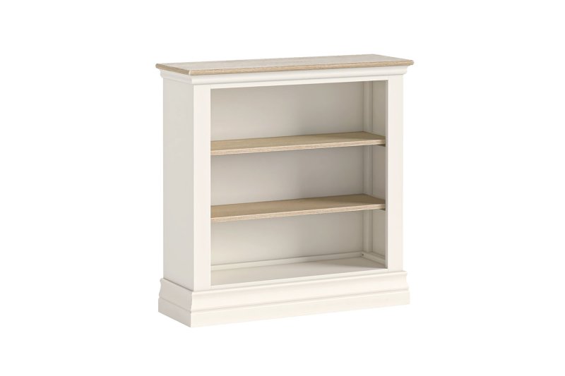 Provence Painted Off-White Oak Low Bookcase Provence Painted Off-White Oak Low Bookcase