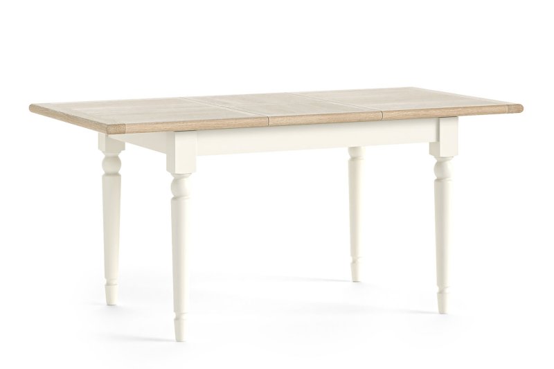 Provence Painted Off-White Oak Compact Ext 120-165cm Dining Table Provence Painted Off-White Oak Compact Ext 120-165cm Dining Table