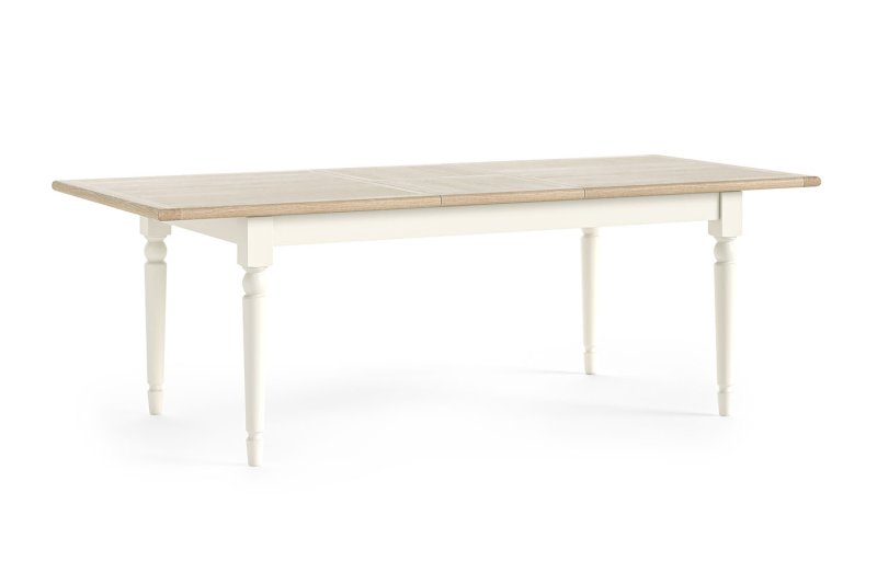 Provence Painted Off-White Oak Large Ext 180-230cm Dining Table Provence Painted Off-White Oak Large Ext 180-230cm Dining Table
