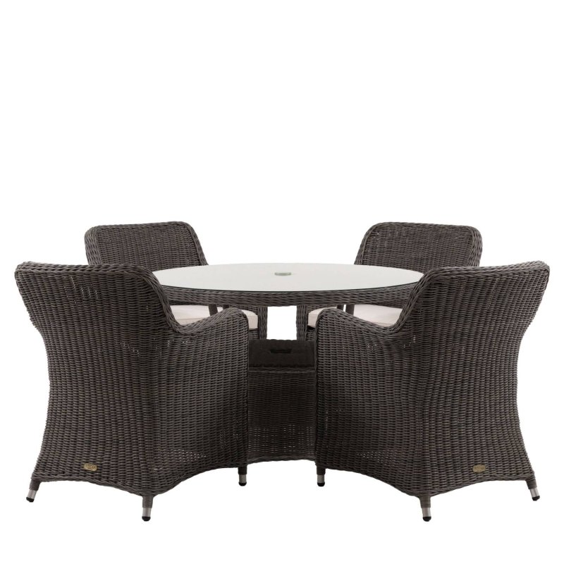 Gallery Direct Ascot Outdoor Round Dining Set & 4 Chairs Gallery Direct Ascot Outdoor Round Dining Set & 4 Chairs