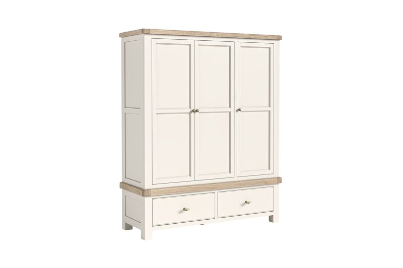 Windsor Country Oak Painted Triple Wardrobe Windsor Country Oak Painted Triple Wardrobe