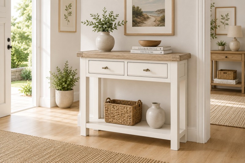 Windsor Country Oak Painted Console Table Windsor Country Oak Painted Console Table