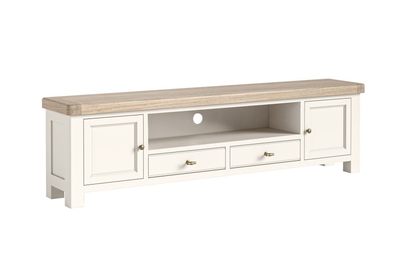 Windsor Country Oak Painted 210cm Large TV Unit Windsor Country Oak Painted 210cm Large TV Unit