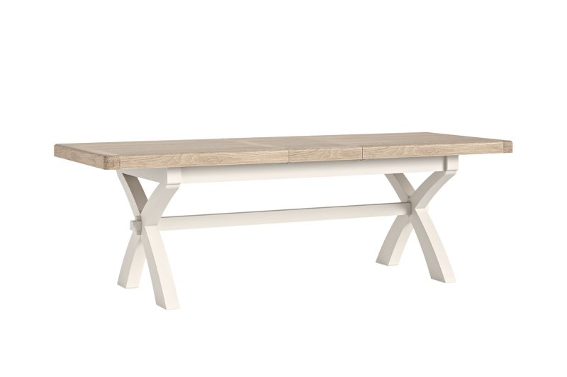 Windsor Country Oak Painted Cross-Leg 200-245cm Ext Dining Table Windsor Country Oak Painted Cross-Leg 200-245cm Ext Dining Table