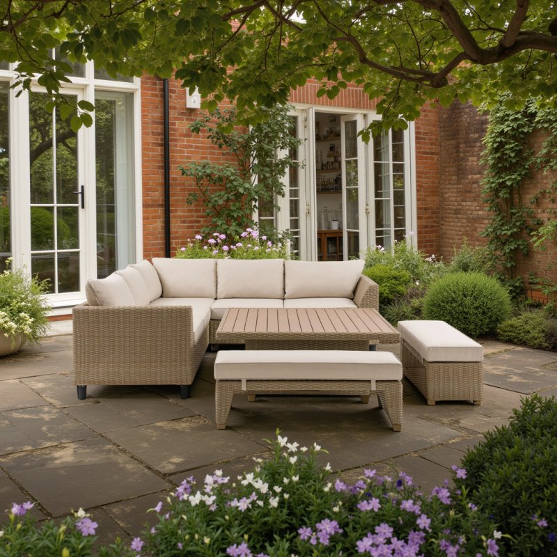Gallery Direct Salcombe Outdoor Garden Lounge Set Gallery Direct Salcombe Outdoor Garden Lounge Set