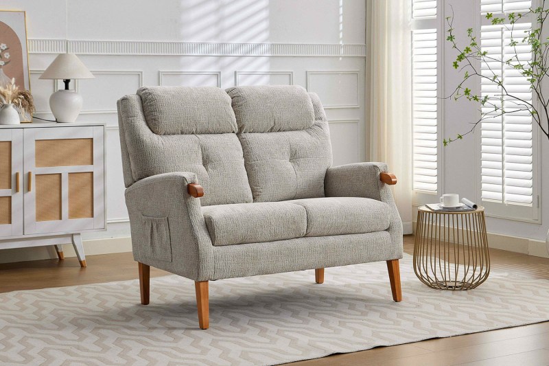 GFA Isla Fireside 2 Seater Sofa in Linen Fabric GFA Isla Fireside 2 Seater Sofa in Linen Fabric