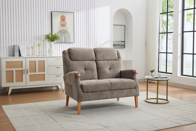 GFA Isla Fireside 2 Seater Sofa in Mink Fabric GFA Isla Fireside 2 Seater Sofa in Mink Fabric