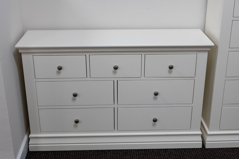 Ex-Display Liskeard - Burgundy 3 Over 4 Chest Of Drawers Ex-Display Liskeard - Burgundy 3 Over 4 Chest Of Drawers