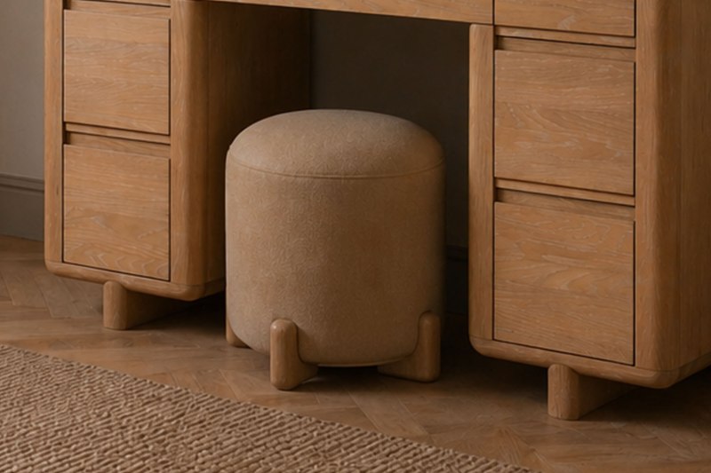 Charlotte Upholstered Dressing Table Stool Charlotte Upholstered Dressing Table Stool