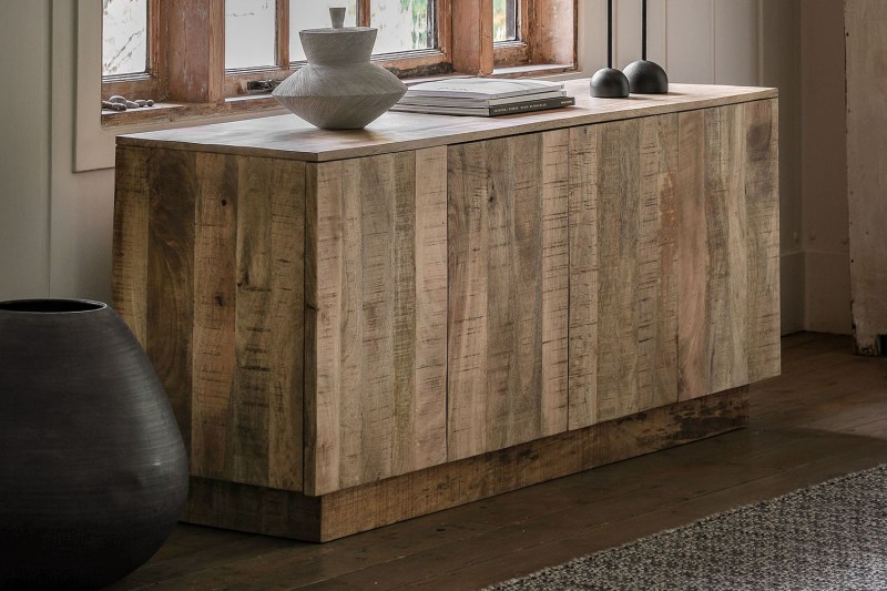 Gallery Direct Iowa 4 Door Sideboard Natural 1700x450x700mm Gallery Direct Iowa 4 Door Sideboard Natural 1700x450x700mm