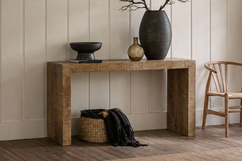 Gallery Direct Iowa Console Natural 1400x360x800mm Gallery Direct Iowa Console Natural 1400x360x800mm