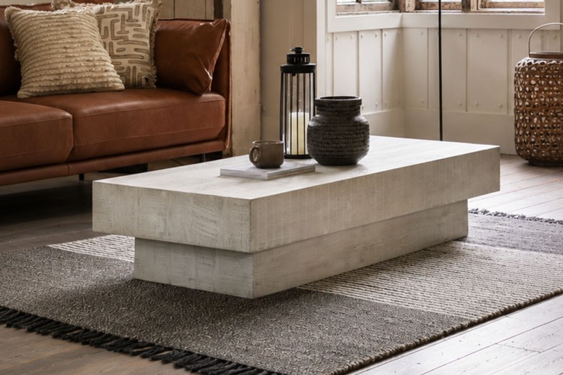 Gallery Direct Iowa Coffee Table Whitewash 1500x600x300mm Gallery Direct Iowa Coffee Table Whitewash 1500x600x300mm